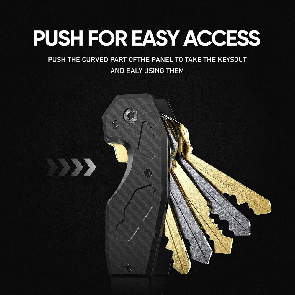 Compact Key Organizer Keychain – Holds 1-6 Keys, Minimalist Key Holder for Men and Women