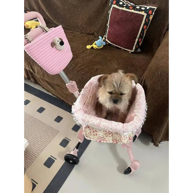 Pet cart, light cart, compact, foldable, small to go out
