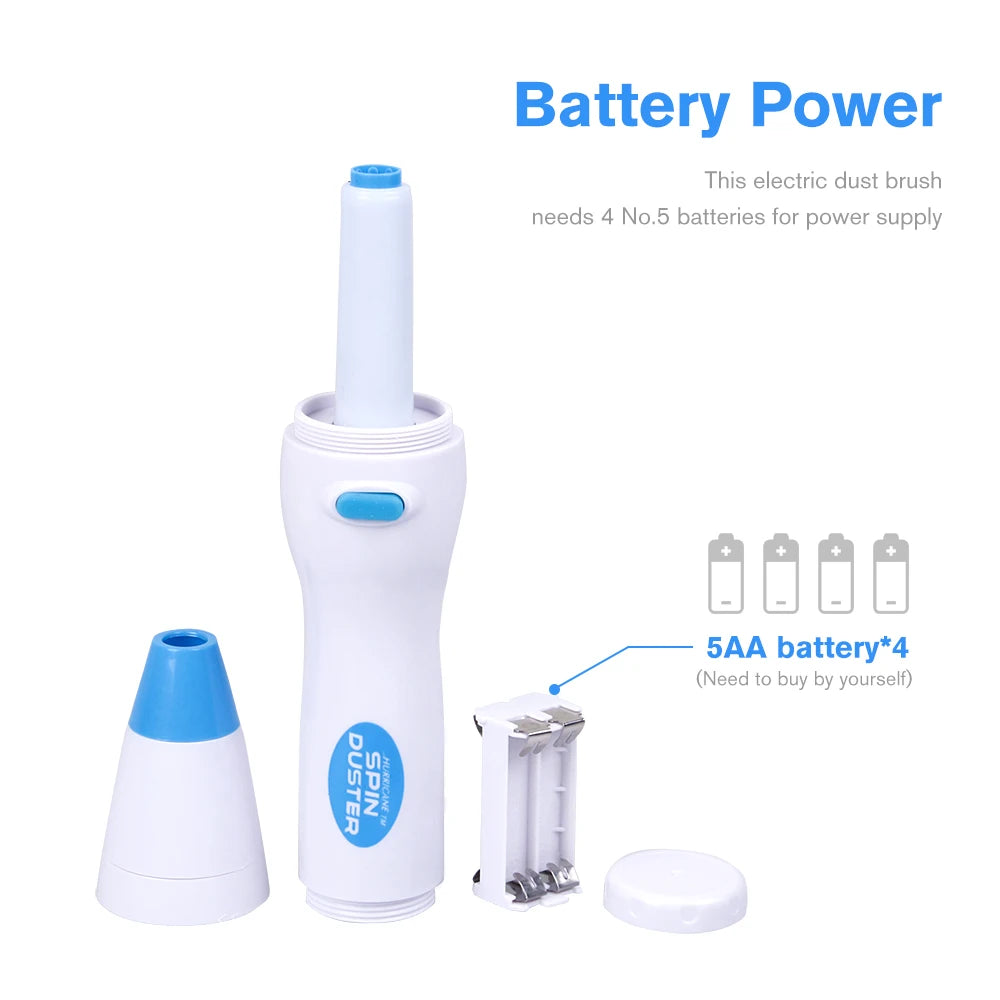 Electric Spin Feather Duste Adjustable Dust Cleaner Household Window Blinds Cleaning Brush Tool Household Helper