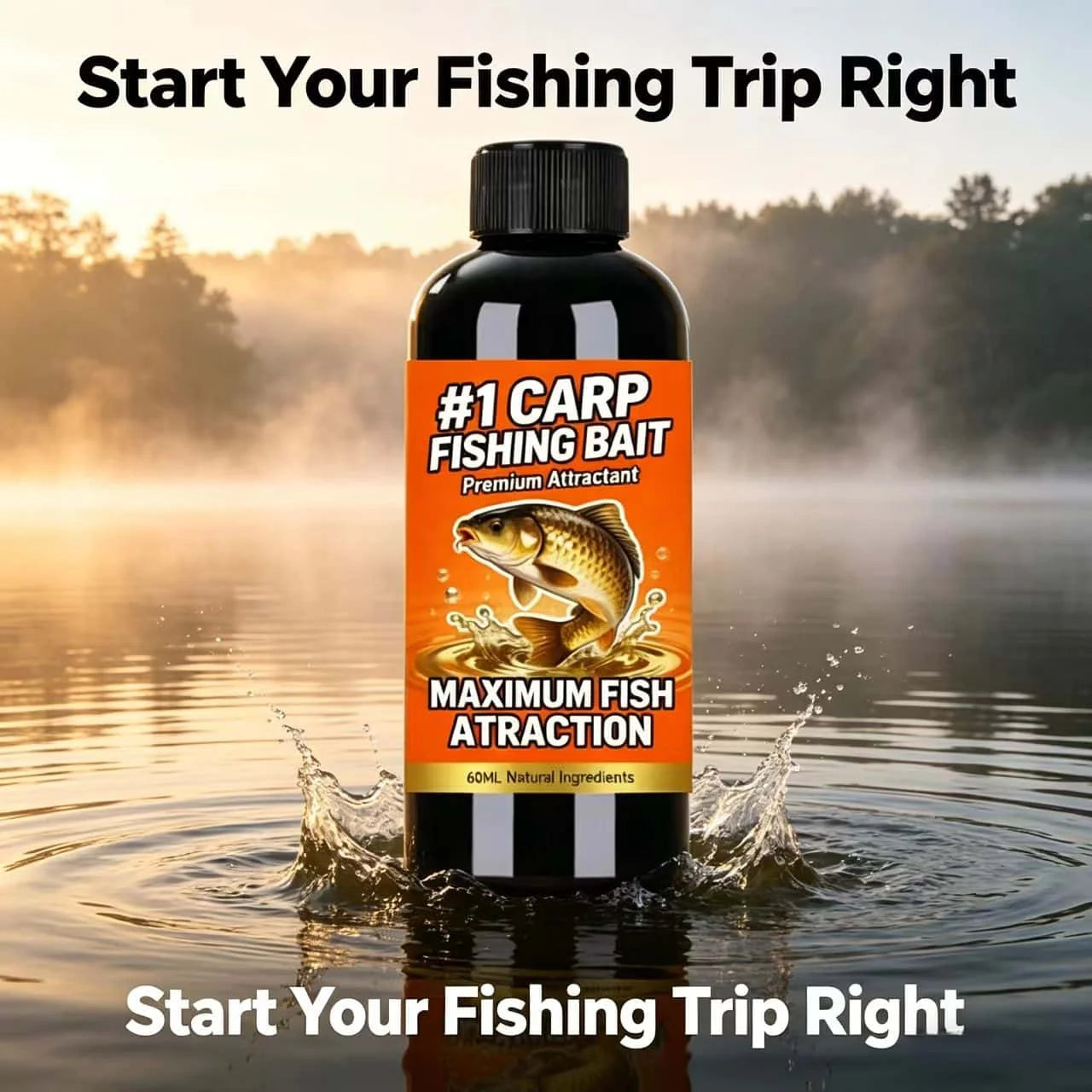 2026 New #1 CARP Fishing Bait Premium Attractant – Natural Ingredients 60ml for Maximum Fish Attraction, Top-Rated Carp Bait