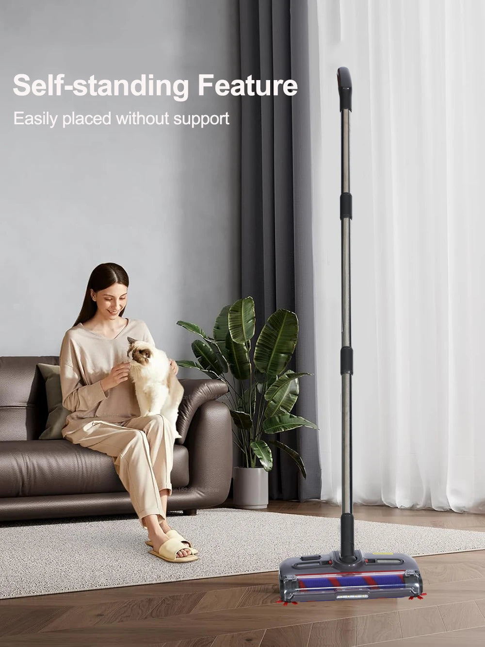 Automatic Sweeper Electric Cleaning Mop Pet Hair Sweeping Machine Cordless Hard Floor Cleaner USB Charging Electric Sweeping Mop