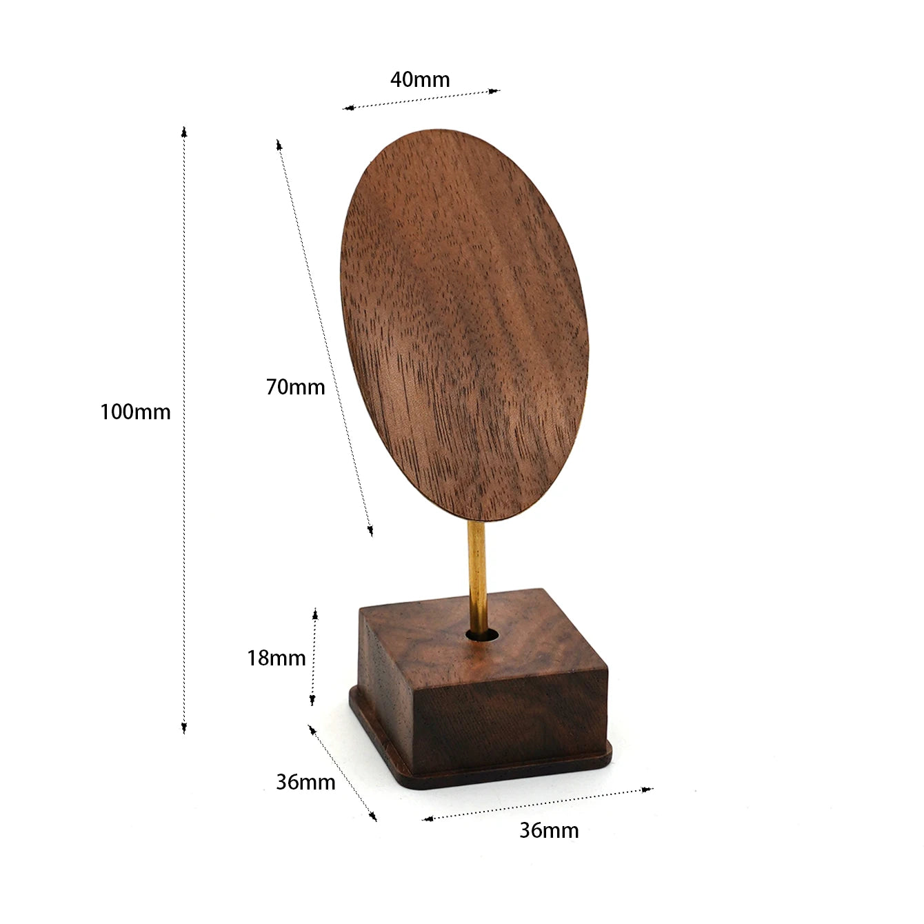 Multi - Use Jewelry Display Rack, Walnut Base Gold/Black Metal Top Rated Holder for Earrings/Necklaces, Loved by Boutique Owners