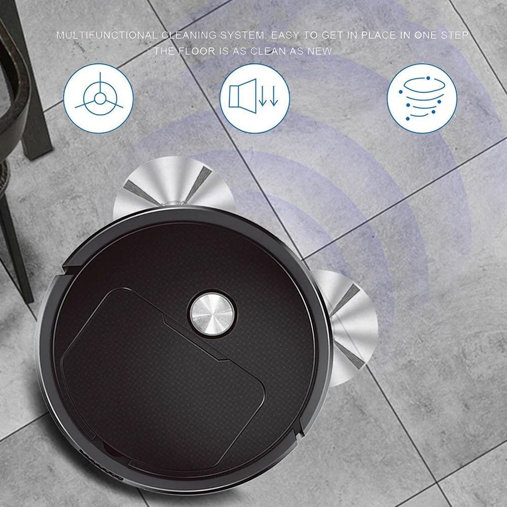 NEW 3 In 1 Smart Sweeping Robot Home Mini Sweeper Sweeping,Vacuuming Wireless Vacuum