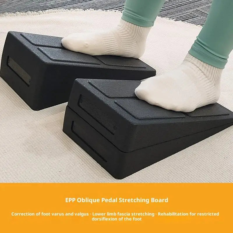 3pc Easy to Assemble Exercise Equipment – Leg Stretcher, Squat Foam Wedge, Yoga Slant Board, Durable Calf Raise Block.
