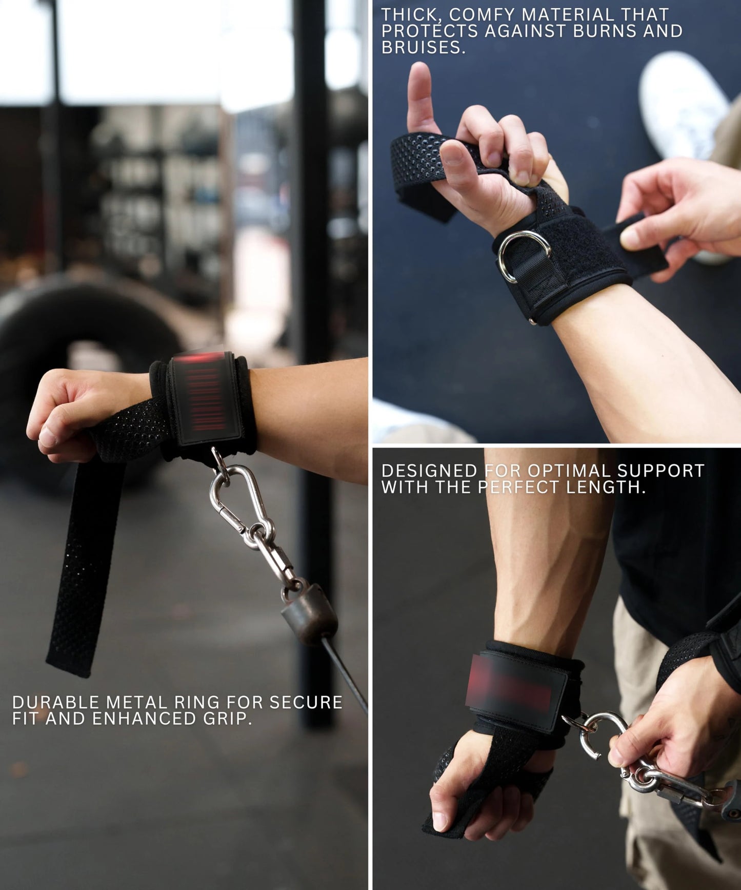 2pcs New 3-in-1 fitness aid combines a support belt, ankle strap, and wristband—a must-have for fitness training. The 3-in-1 des