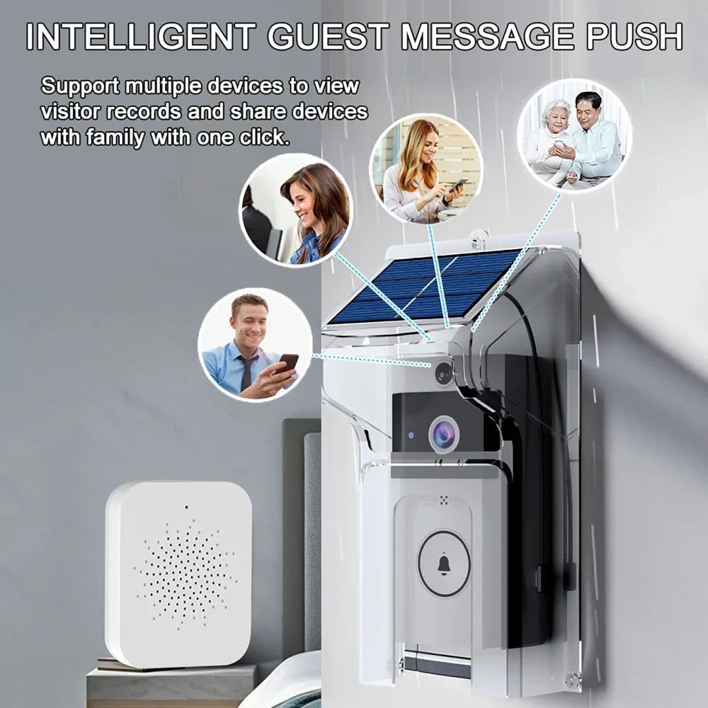 Wireless Video Doorbell bluetooth Remote Control Smart Video Monitor Voice-Changing Interco