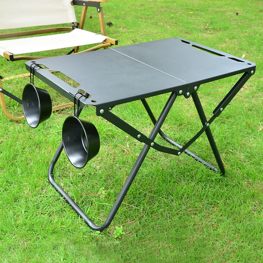 Portable  Picnic Table Beach Tables camping Table for Sand Foldable Edge With Hollowing Hangable items More Convenient