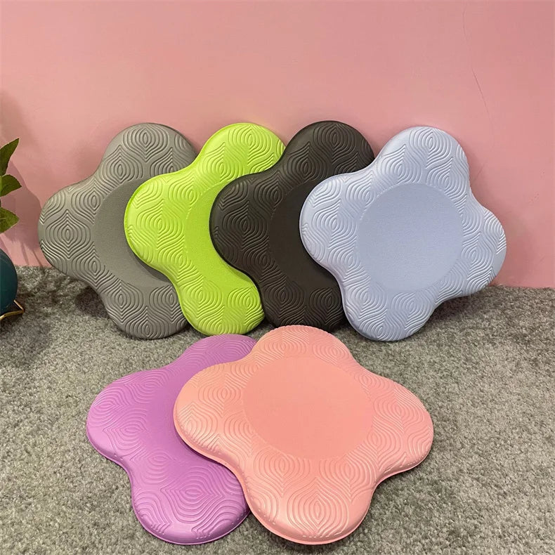 2pc Pilates Knee Pad Wrist Hand Protective Pad Non-slip Yoga Mat Solid Color Soft TPE Foam Flat Support Pad