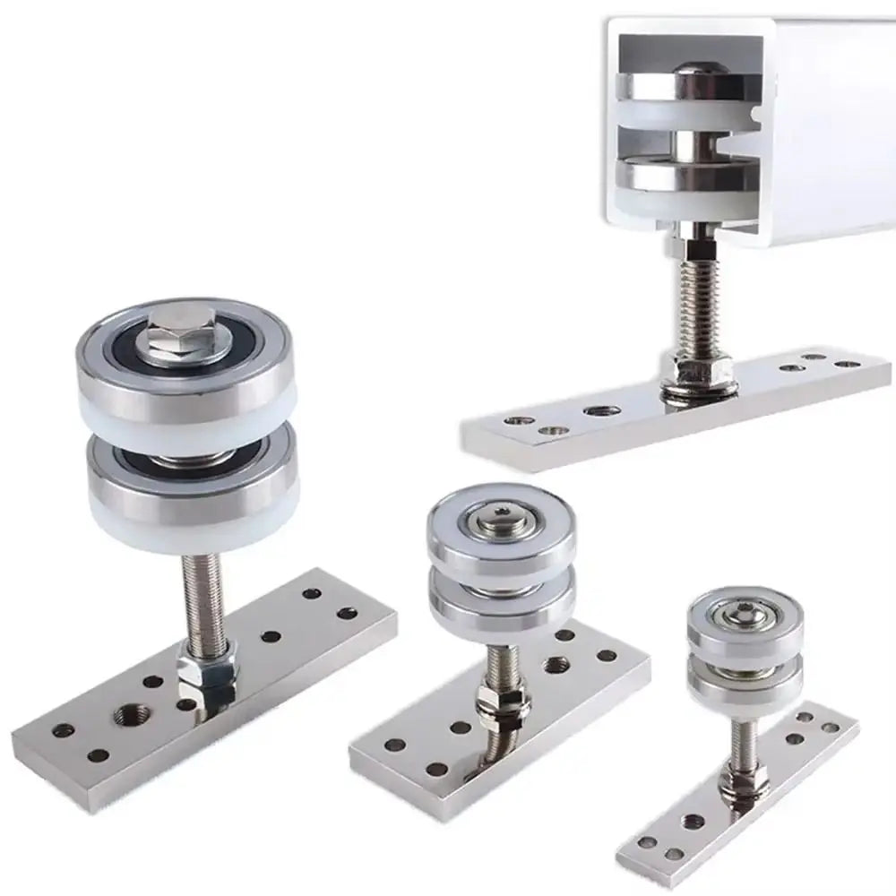 Heavy Duty Folding Door Pulley Silent Operation Durable Construction Hanging Wheel Universal Design High Load-Bearing