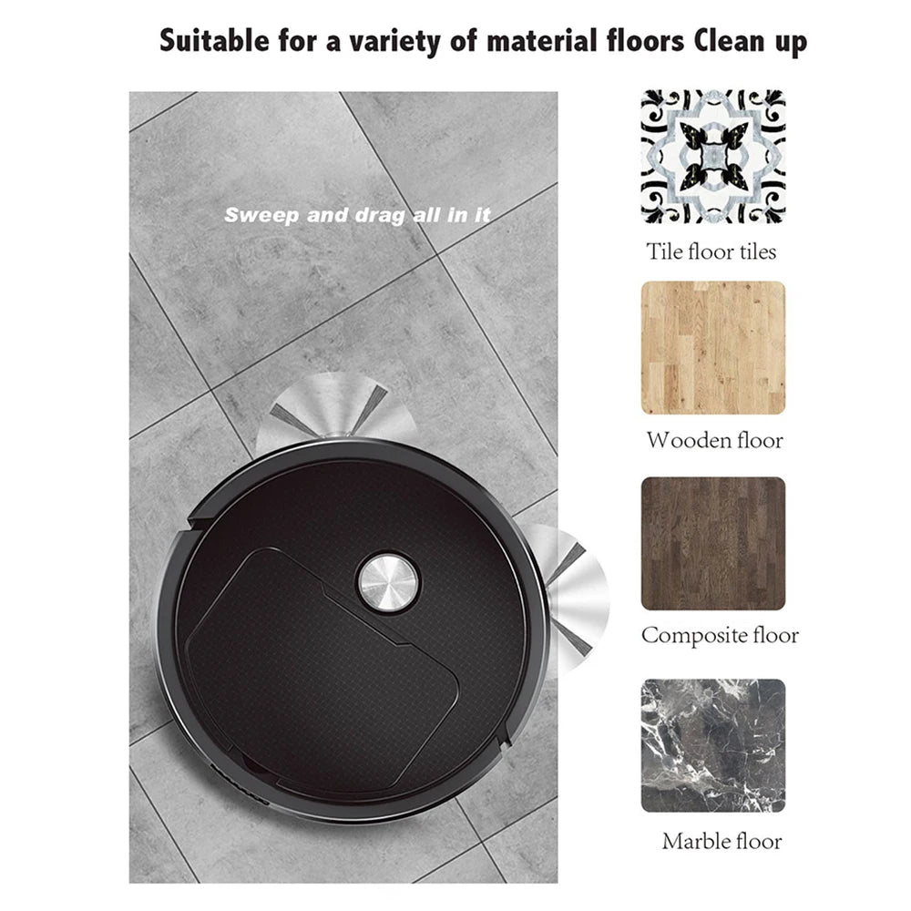 NEW 3 In 1 Smart Sweeping Robot Home Mini Sweeper Sweeping,Vacuuming Wireless Vacuum