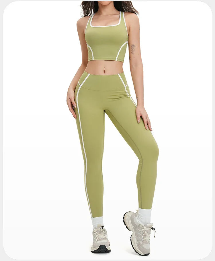 Yoga Set 2 PCS Sports Set Workout Outfits Women's Sportswear Fitness Gym Tracksuit