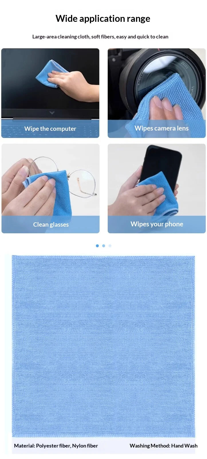 Cleaning Cloth, Pearl Screen Cleaning Cloth, Lcd Tv Screen Cleaning Microfiber Cloth, Eyeglass Magic Cloth, Camera Lens Cleaning Cloth, Suitable for Mobile Phones, Macbook, Laptop, Monitor, Lint-Free