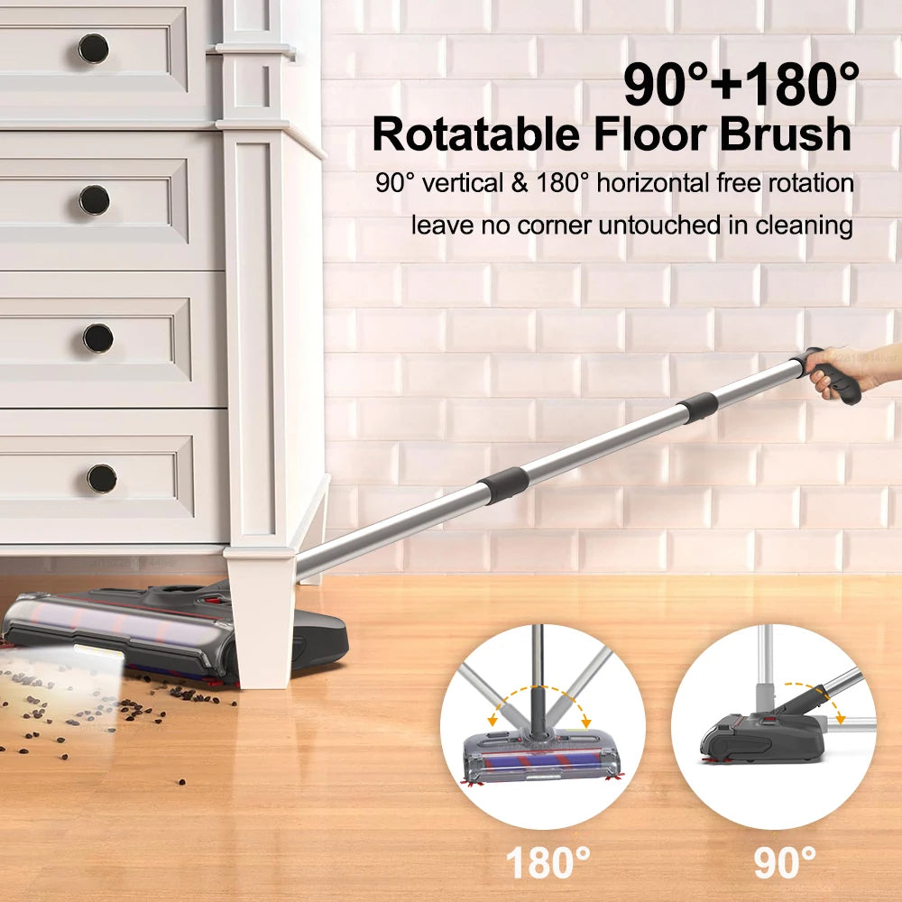 Automatic Sweeper Electric Cleaning Mop Pet Hair Sweeping Machine Cordless Hard Floor Cleaner USB Charging Electric Sweeping Mop