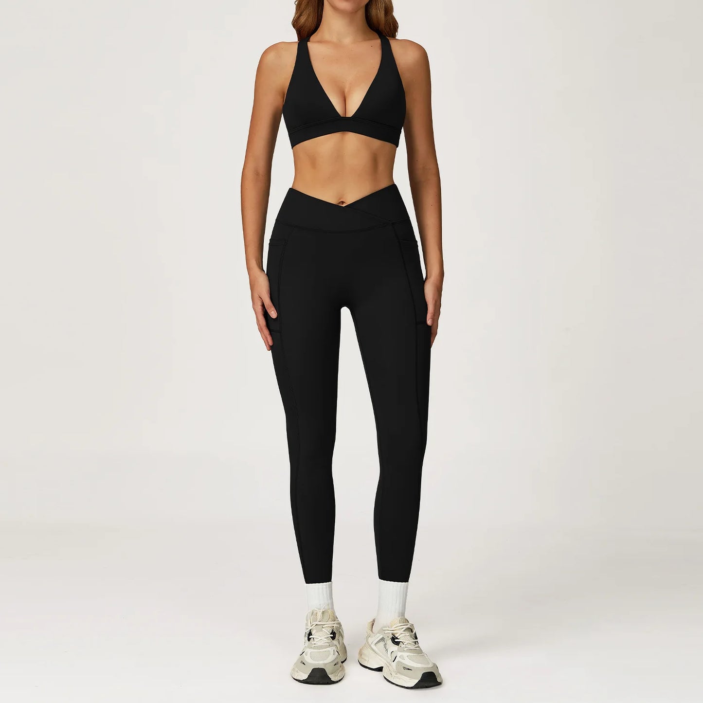 2PCS Yoga Set Gym Clothes Workout Sportswear Yoga Suits Women Tracksuits Fitness Outfits Sports Bra Gym Leggings
