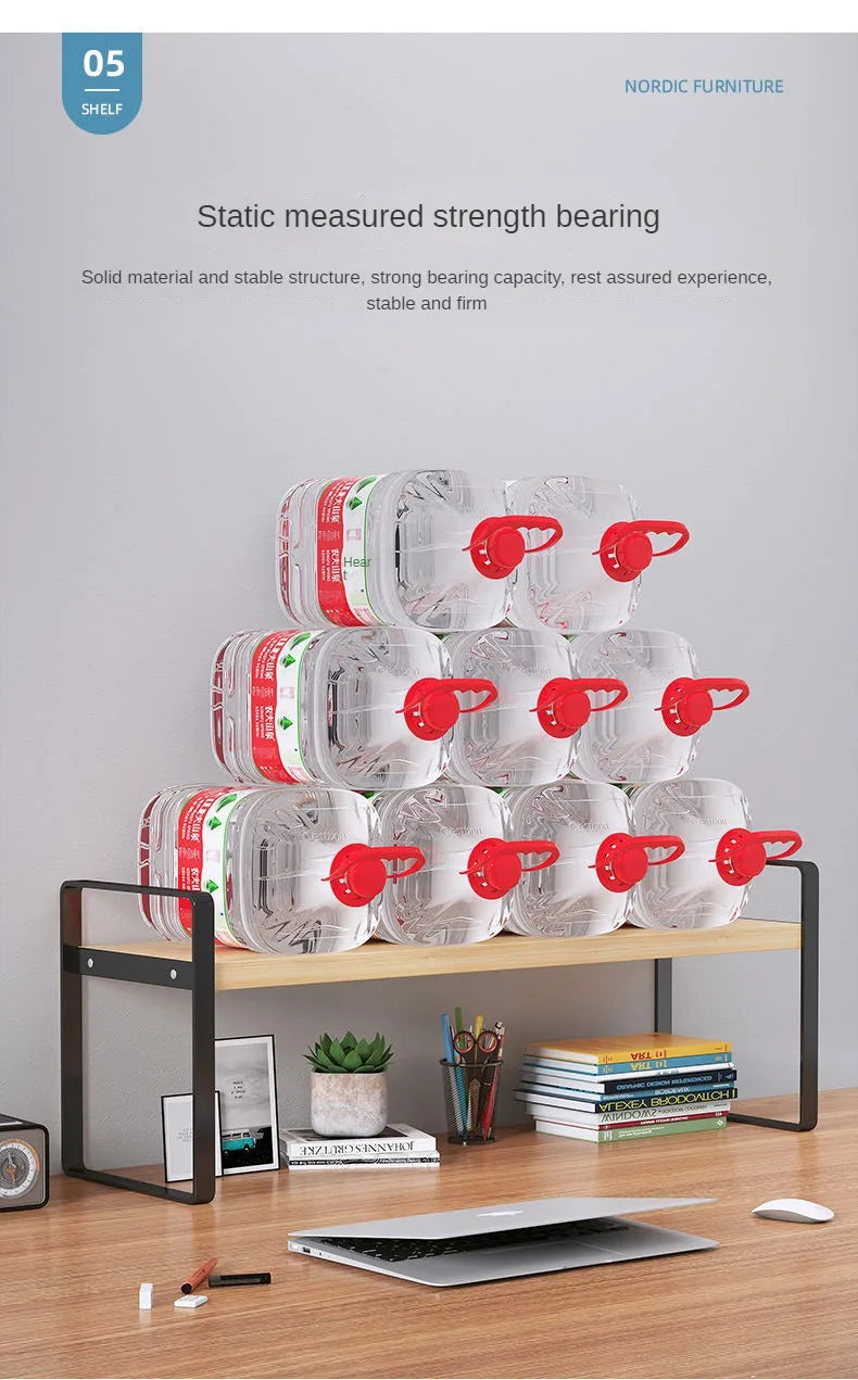 Shelf Desktop Storage  Bookshelf Student Desk Shelves Racks Office Computer Desk Tiered Cabinet Home Storage Holders Organizer