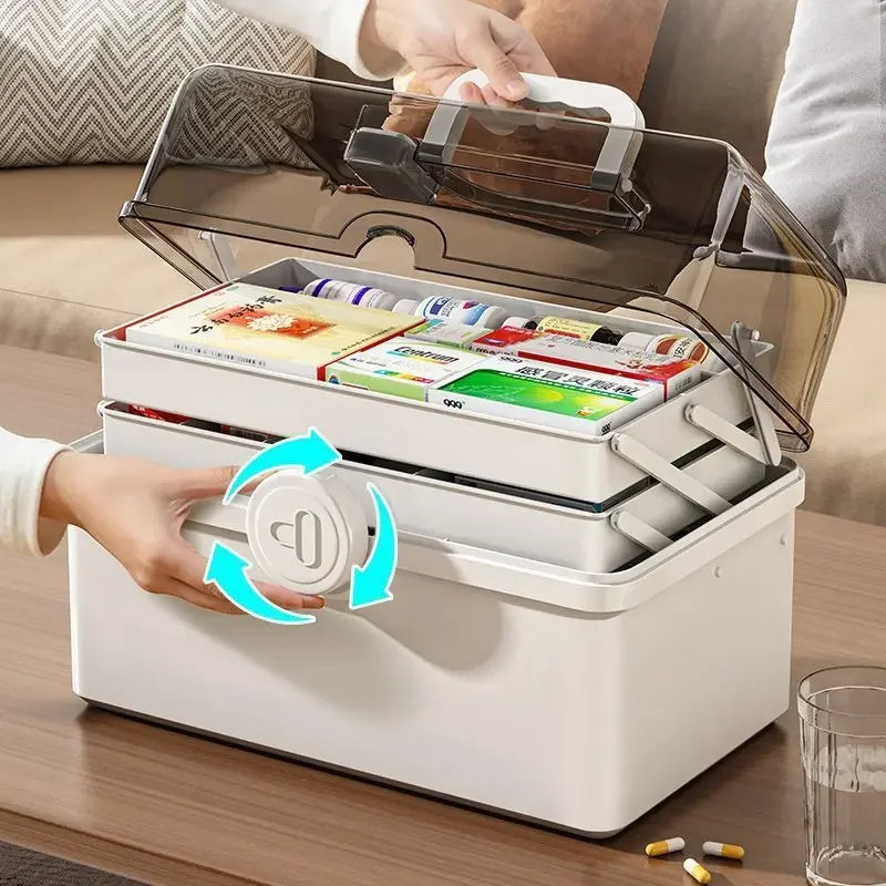 1Pcs Large Capacity Medicine Box, Household Medicine Storage, Multi-layer Classification Household Medicine Box