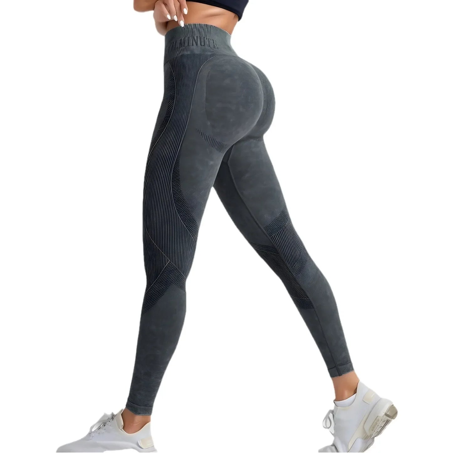 Women Seamless Gym High Waist Yoga Pants Hip Lifting Outdoor Sports Tight Waist
