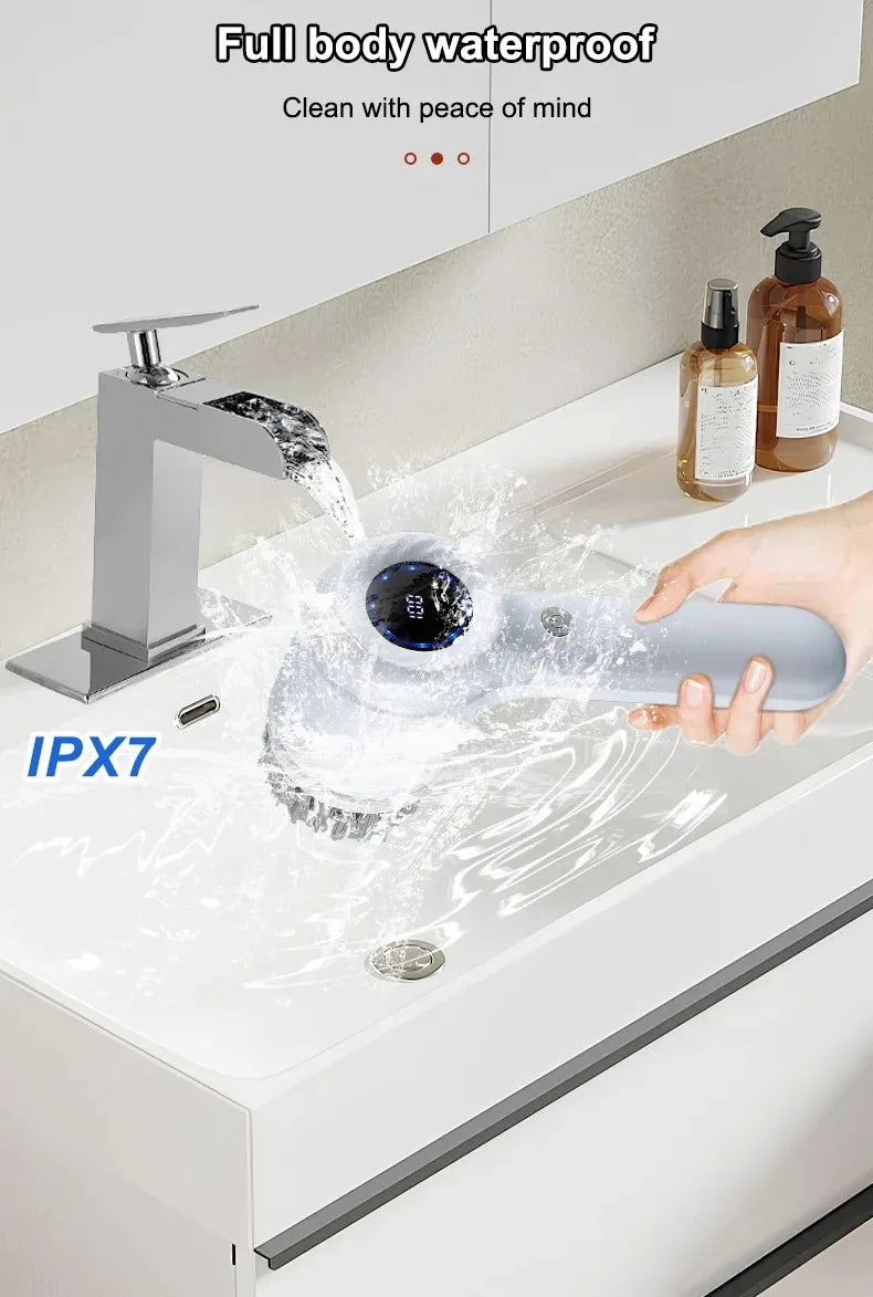 Electric Cleaning Brush Electric Spin Scrubber Bathroom Cordless Cleaning Brush Power Scrubber with 5 Replaceable Brush Heads