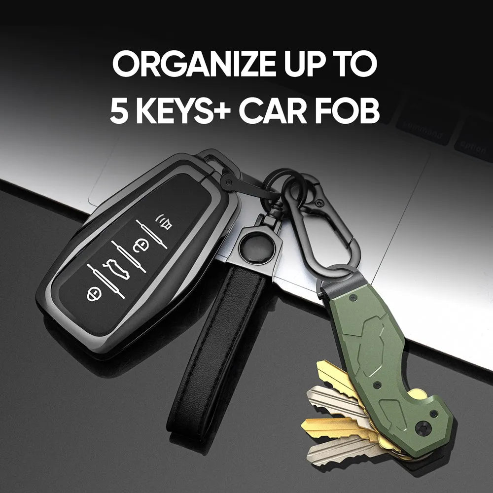 Compact Key Organizer Keychain – Holds 1-6 Keys, Minimalist Key Holder for Men and Women