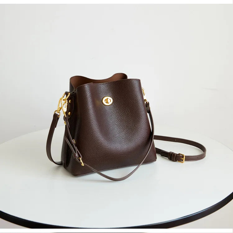 Fashion PU leather Women Handbags Large Capacity Fashion female Bucket Shoulder Bag Elegance ladies messenger bag burgundy totes