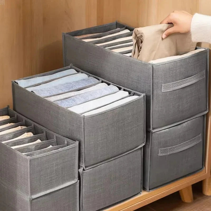 Household Pants Storage Artifact Jeans Storage Box, Underwear Storage Box, Pants Rack, Divided Storage Box, Storage Box