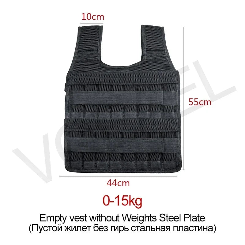 New Training Jacket Gym Fitness Equipment 15/35KG Adjustable Loading Weight Vest Boxing Running Workout Waistcoat Sand Clothing