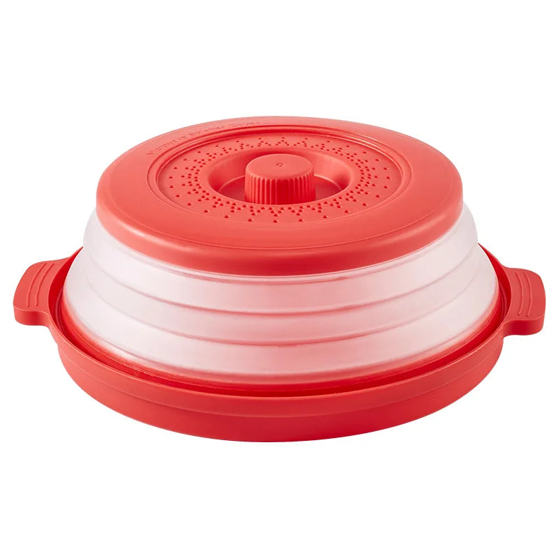 Collapsible Microwave Food Cover and Cushion BPA Free Heat Resistant Microwave Splatter Cover Multifuction Kitchen Gadget