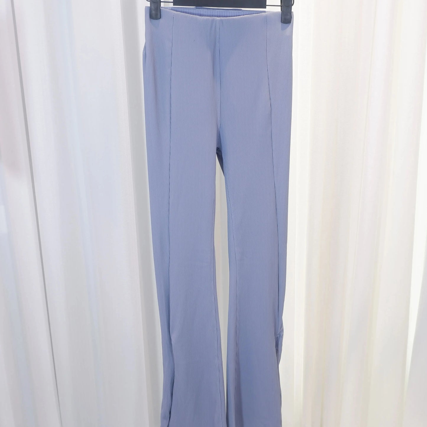 Yoga Pants for Women, High-Waisted, Ribbed, Flared, Comfortable