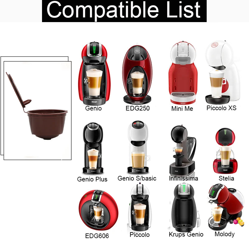 Reusable Coffee Capsule  Pods Filter Cup for Nescafe Dolce Gusto Refillable Cap For Coffee Powder Bean Cup