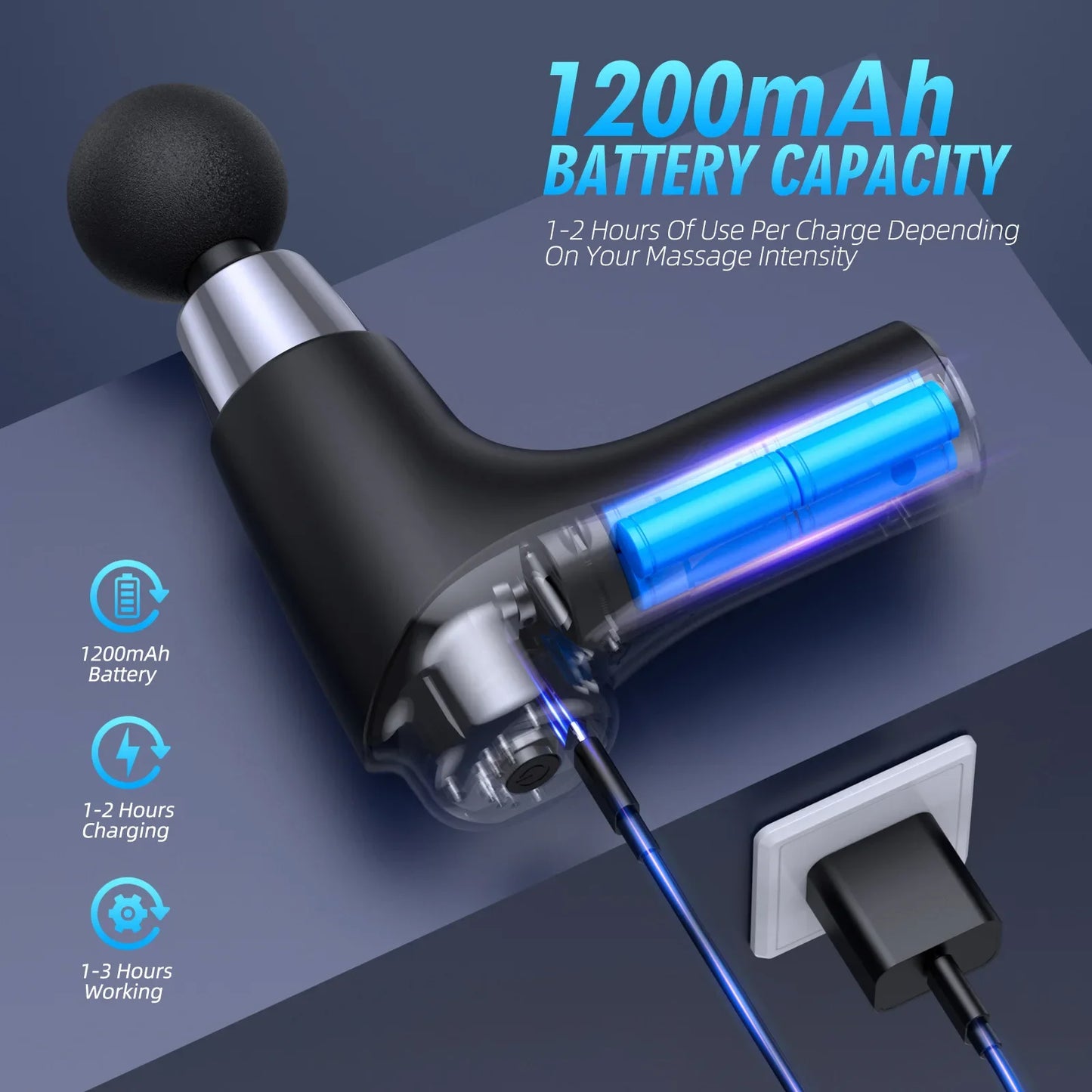 Touchscreen Version Fitness Equipment Handheld Mini 6 Gear Fascia Gun Electric Impact Home Relaxation Muscle Massager Fascia Gun