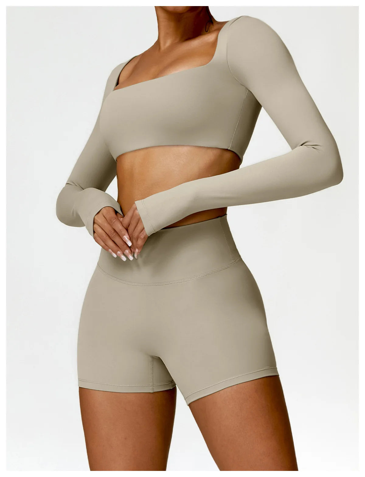 New Long sleeve Shirt Sports Set Women Fitness Tights Yoga Set Crop Top Running High Waist Gym Set Womens Outfits Yoga Clothing