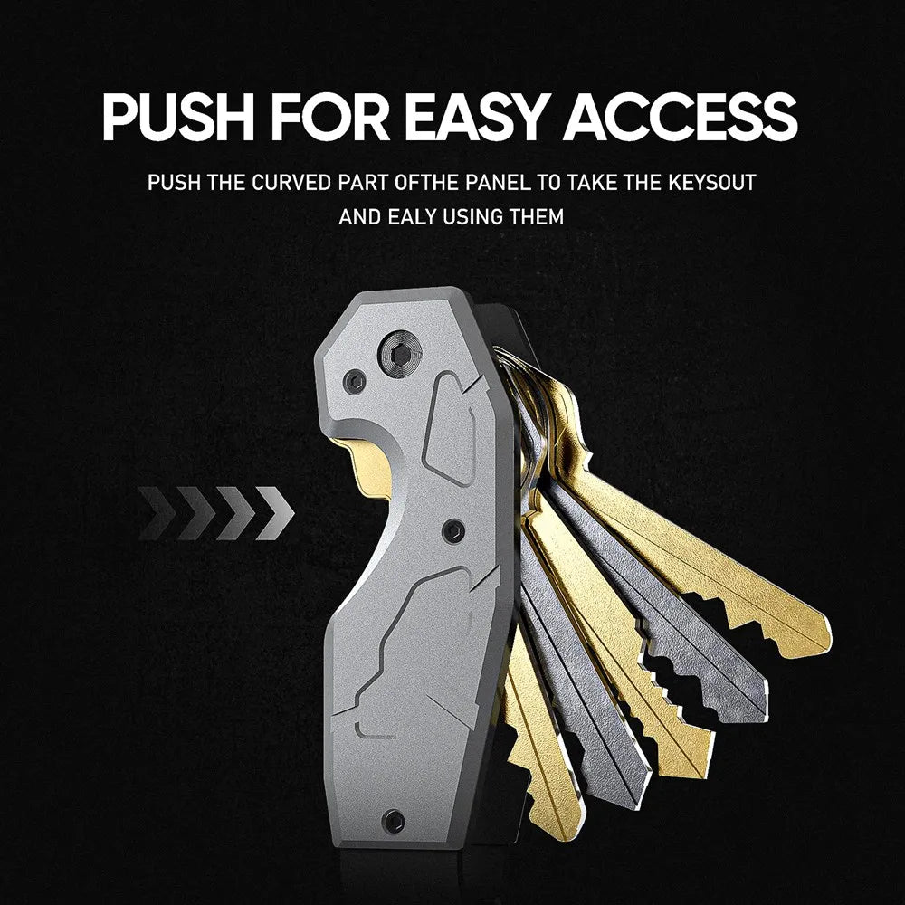 Compact Key Organizer Keychain – Holds 1-6 Keys, Minimalist Key Holder for Men and Women