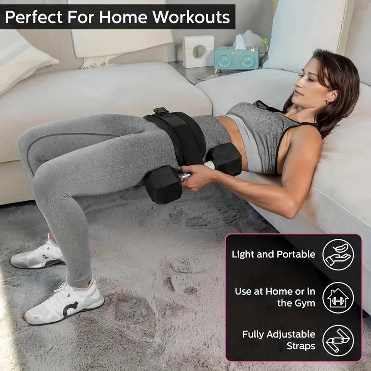 Adjustable Weighted Waist Belt, for Home Workouts, Dumbbell Training & Hip Shaping, Home Gym Fitness Equipment