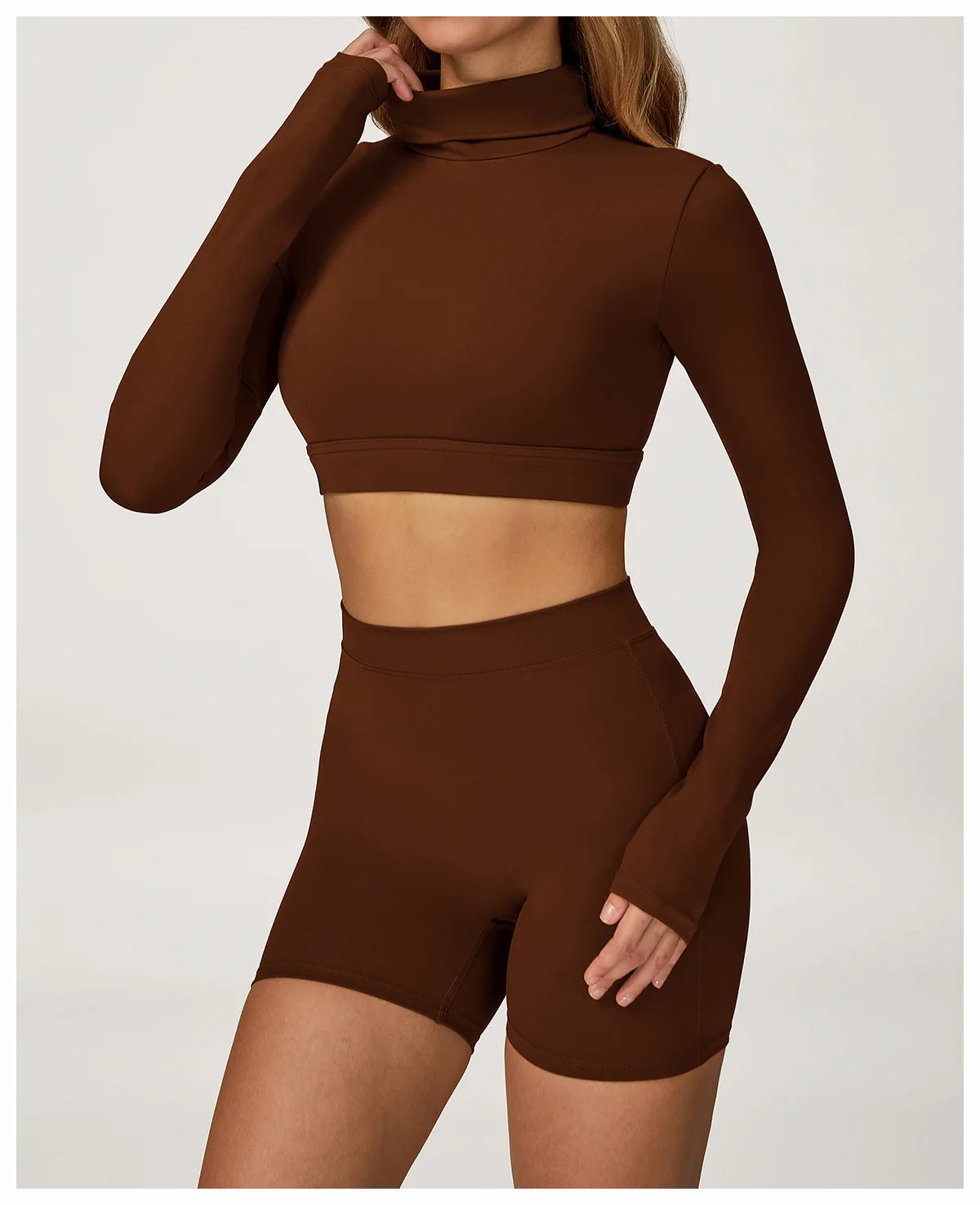Yoga Set 2 Pieces Gym Clothes Yoga Outfits For Women Tracksuits Workout Long Sleeved Fitness Set Sport Bra Crop Top Gym Leggings
