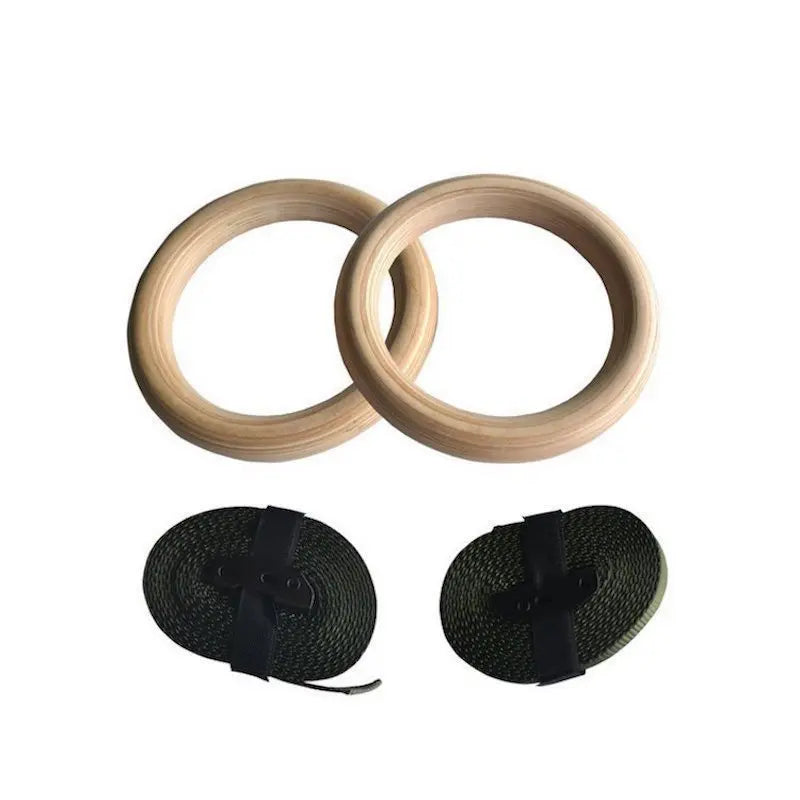 Birch Fitness Rings High Load-Bearing Adjustable Home Gymnastics Exercise Equipment Stamping Pull up Rings Wooden