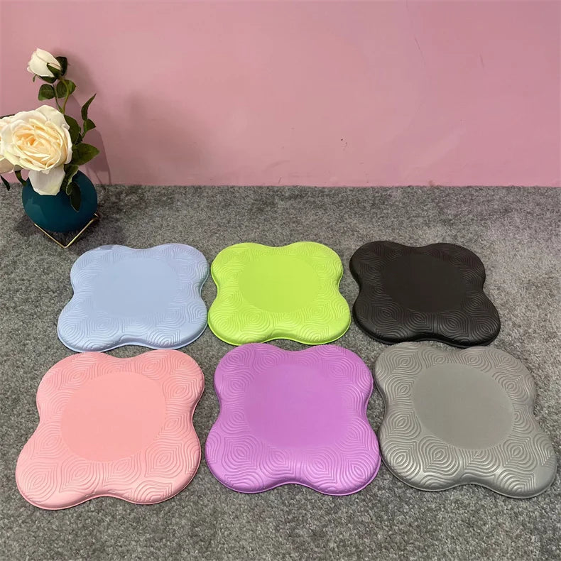 2pc Pilates Knee Pad Wrist Hand Protective Pad Non-slip Yoga Mat Solid Color Soft TPE Foam Flat Support Pad
