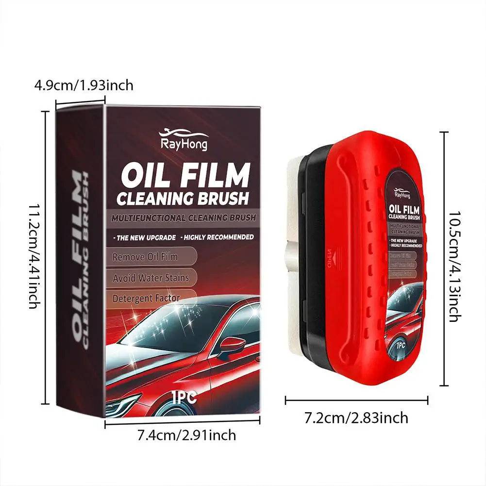 Car Glass Glossy Powerful Car Windshield Cleaner Oil Film Remover Car Window Glass Cleaner Removes Dirt Car Cleaning Brush