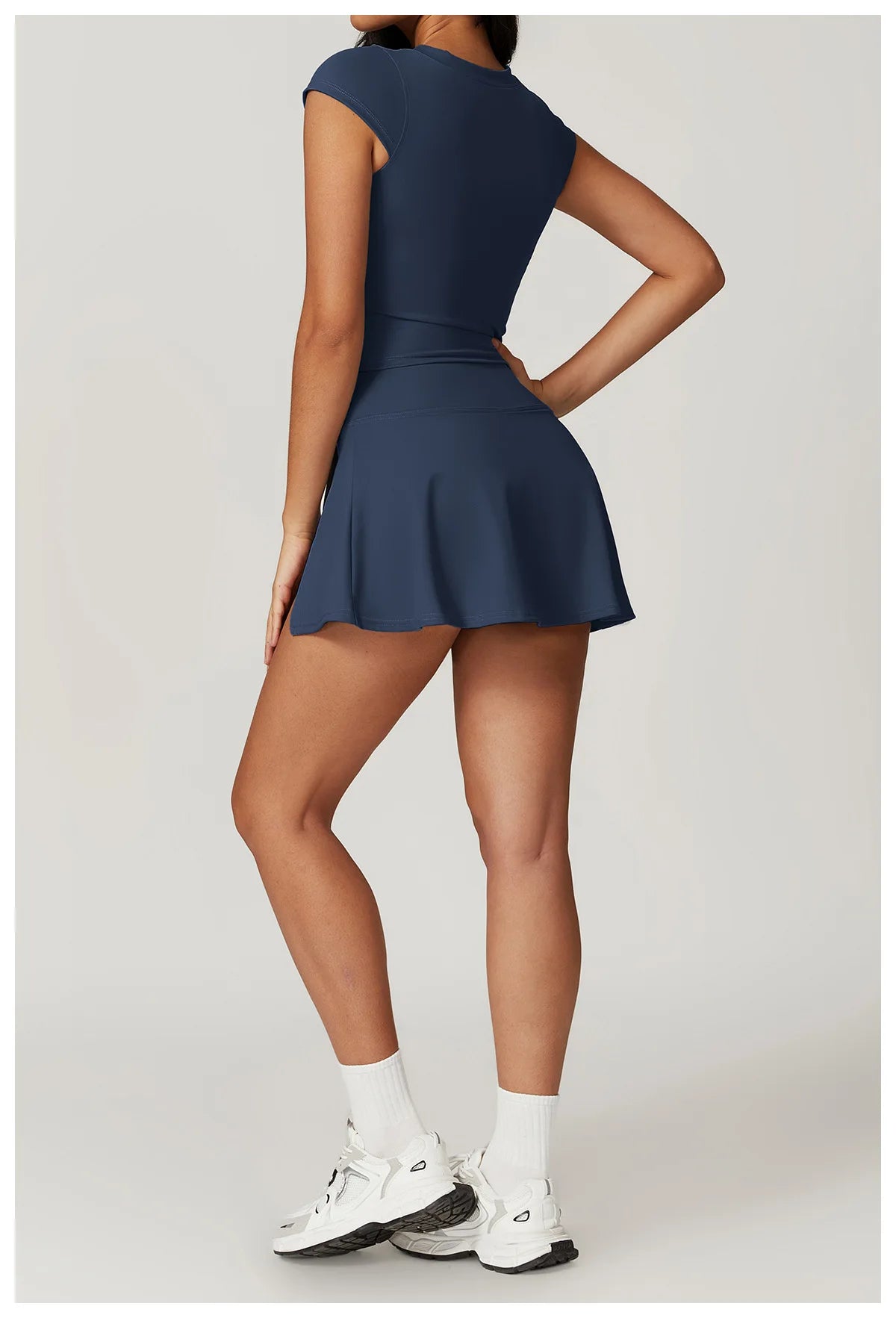 Tight Tennis Skirt Set Yoga Clothing Anti-Shine Bottom Pants Set Quick Dry High Waisted Hip Lifting Running Fitness Exercise Set