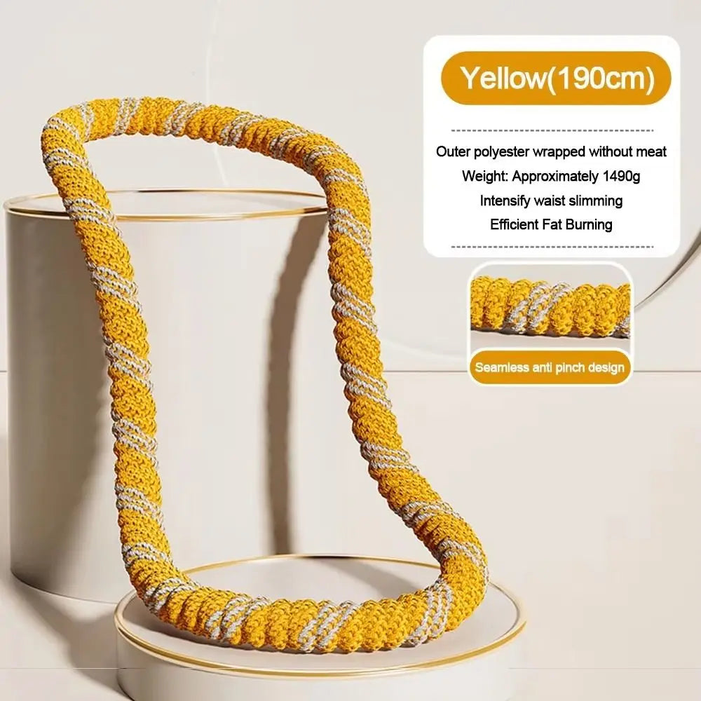 Portable Fat Burning Sports Hoop Foldable Soft Spring Spring Tube Yoga Circle Adjustable Durable Fitness Circle Aerobic Exercise