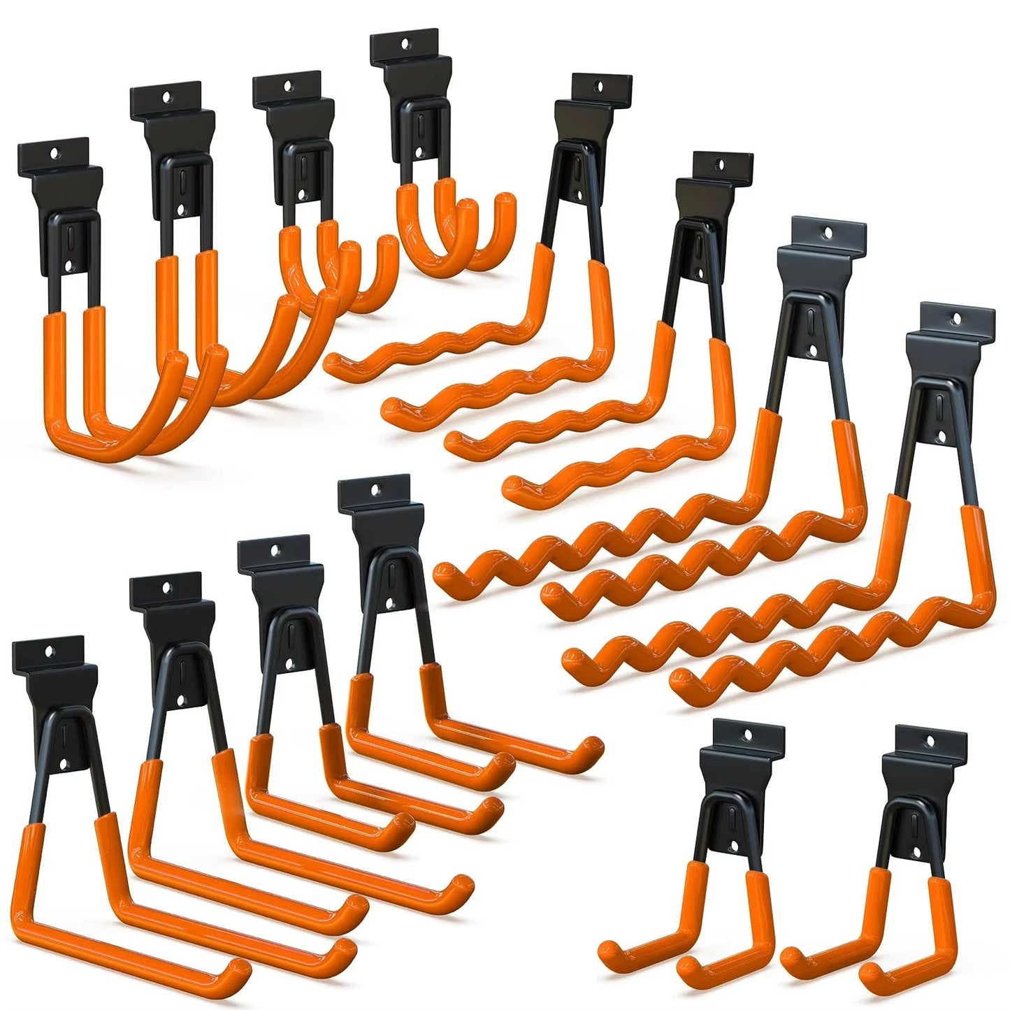Heavy Duty Metal  Garage Storage Hooks  Wall Mount Non-Slip Coating For Storage For  Bikes  Power Tools Garden  Equipment
