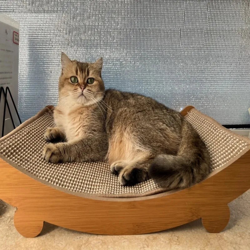 Wooden Cat Scratching Pads Multifuction Cats Sleeping Bed Detachable Wear-resistant Cat Scratch Board Kitten Grinding Cats Toys