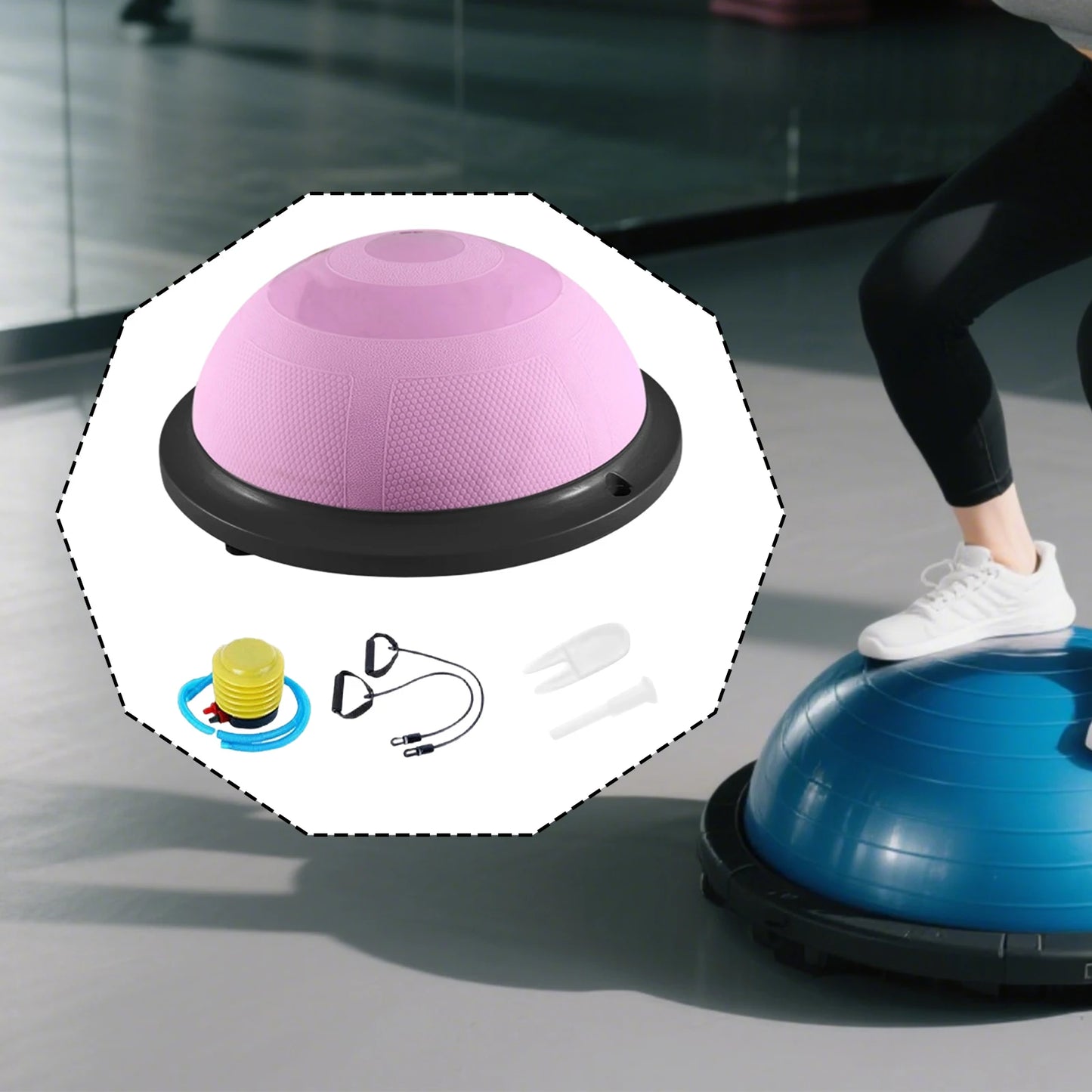 Balance Ball Semicircle Ball Yoga Fitness Ball Pilates Foot Hemisphere Support Pilates Yoga Exercise Equipment