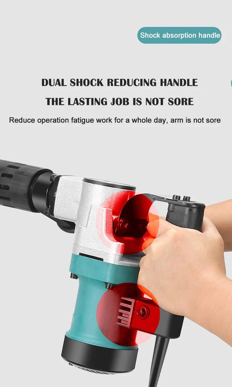 Heavy Duty Electric Hammer, Single Use Light, Electric Pick Wall Demolition, Water Electricity Installation, Concrete Grooving,