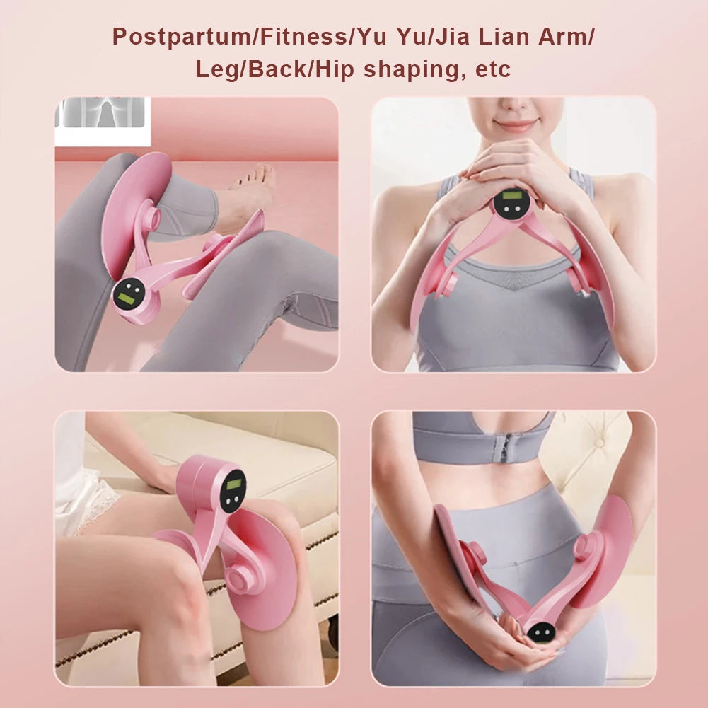 Pelvic Floor Muscle Trainer Hip Trainer Leg Trainers Kegel Strength Adjustable Leg Exerciser Clamp Inner Thigh Fitness Equipment
