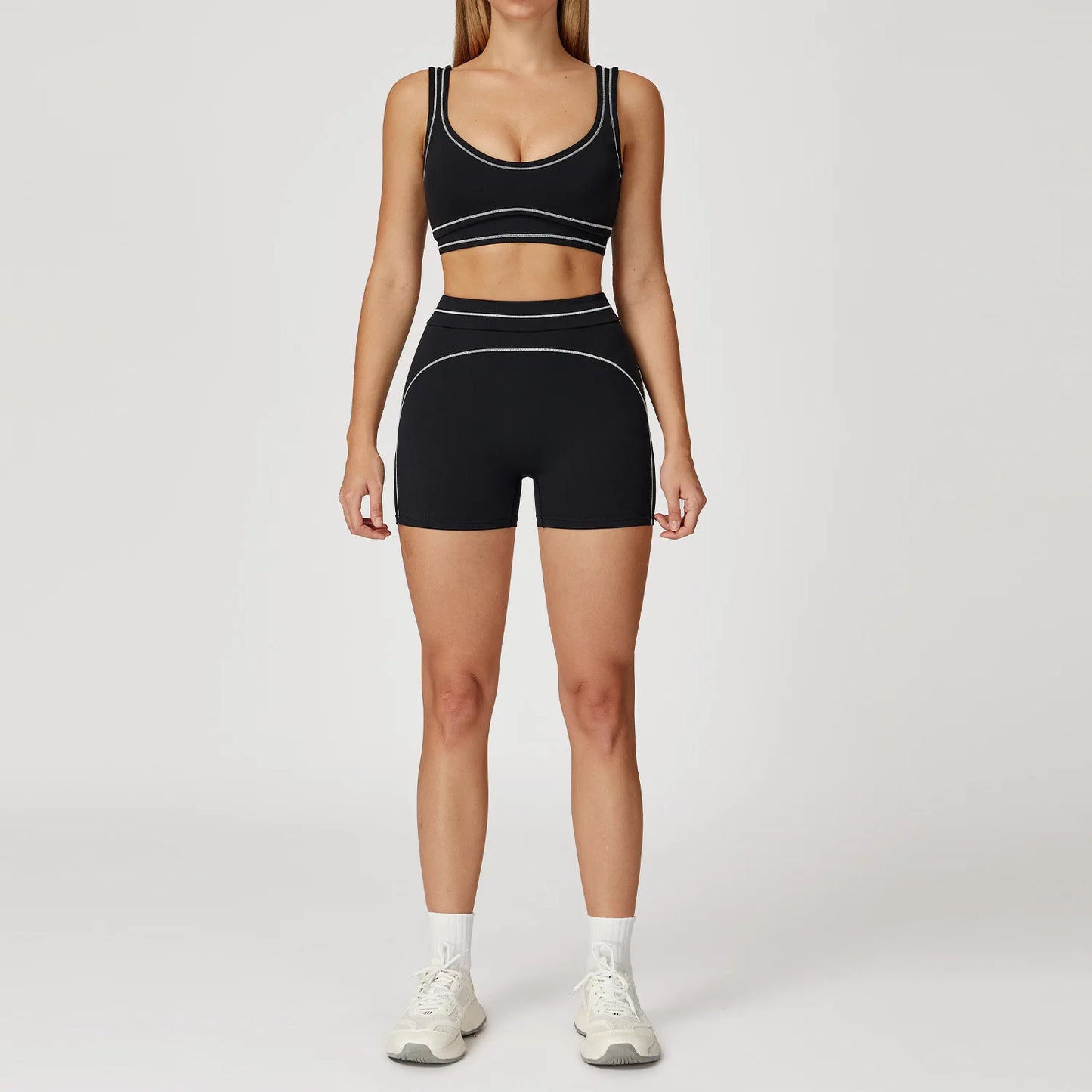 Yoga Set 2 Pieces Women Tracksuit Workout Outfits Fitness Sportswear Gym Clothes High Waist Leggings Sports Bra