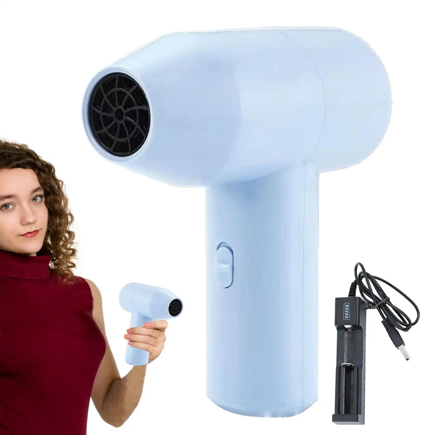 Cordless Blow Dryer Cordless Portable Blow Dryer Rechargeable Lightweight Wireless Hair Dryer Fast Drying for Classroom Travel