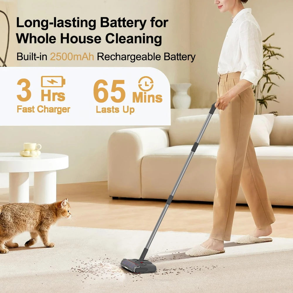 Automatic Sweeper Electric Cleaning Mop Pet Hair Sweeping Machine Cordless Hard Floor Cleaner USB Charging Electric Sweeping Mop