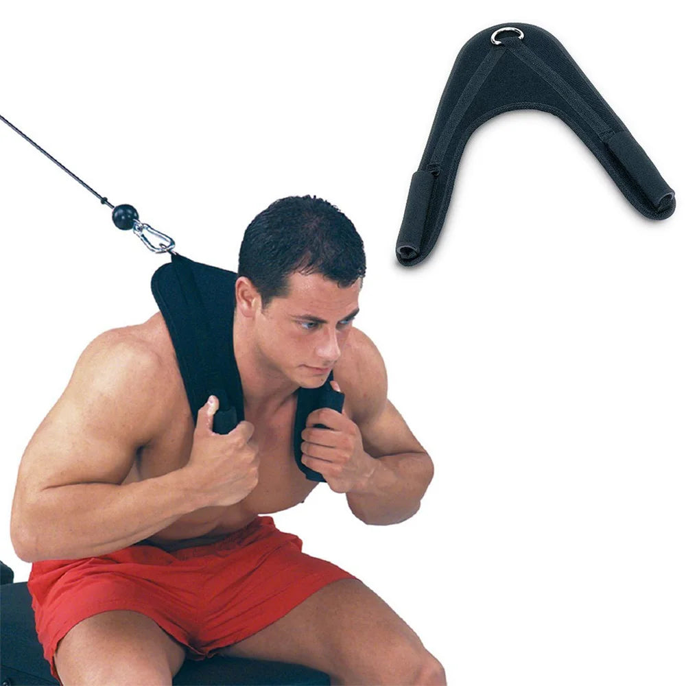Nylon Fitness Abdominal Crunch Straps Ab Exercise Pulling Harness Shoulder Strap Belt Home Barbell Gym Equipment Accessories