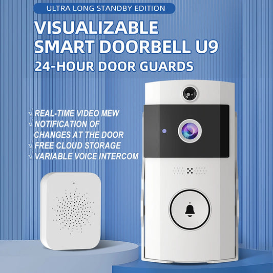 Wireless Video Doorbell bluetooth Remote Control Smart Video Monitor Voice-Changing Interco
