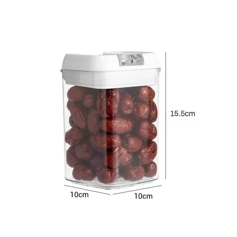 Food Storage Jar with Lid Kitchen Container Kitchen Organizer Stackable Dustproof Moisture Resistant Kitchen Accessorie